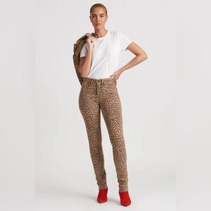 Lucky Brand High Rise Slim Bridgette Leopard Print Cropped Straight Jean 2 /26